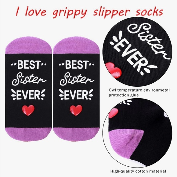 Best Sister Ever Socks NWT - Picture 2 of 6
